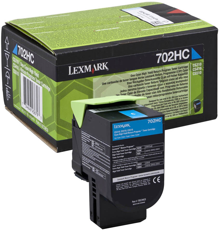 Toner Original Lexmark CS310 / CS410 / 70C2HC0 Cian