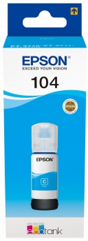 Botella Tinta Epson 104 Cian Original