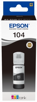 Botella Tinta Epson 104 Negro Original
