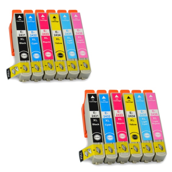 Epson 24XL Pack 12 Cartuchos Tinta Compatible