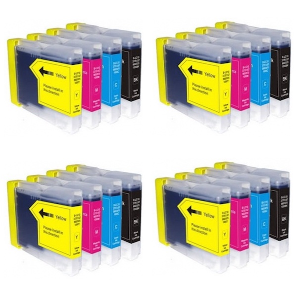 Pack 16 Cartuchos Tinta Brother LC970 / LC1000 Compatible