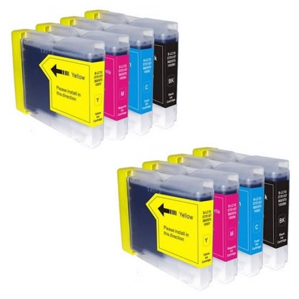 Pack 8 Cartuchos Tinta Brother LC970 / LC1000 Compatible