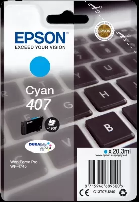 Cartucho Tinta Epson 407 Cian Original Cartucho Tinta Epson 407 Cian Original