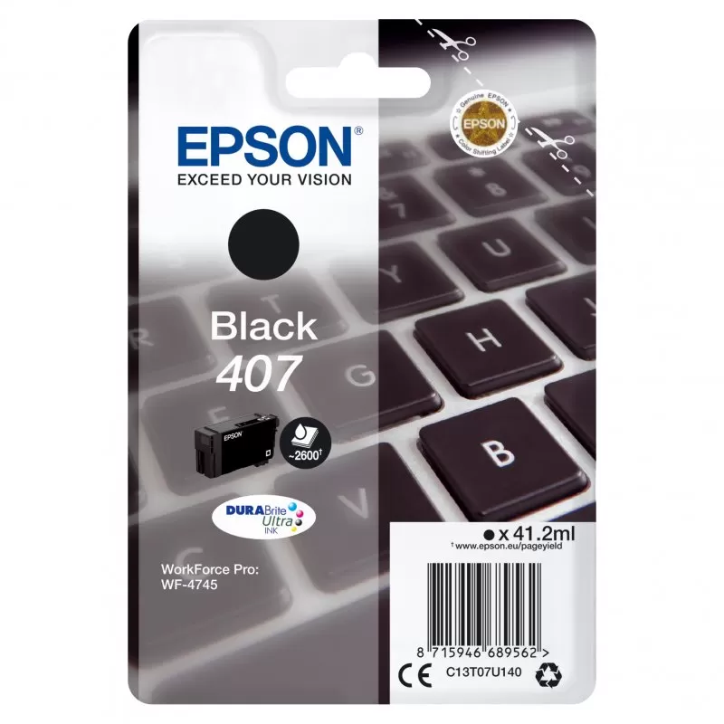 Cartucho Tinta Epson 407 Negro Original Cartucho Tinta Epson 407 Negro Original