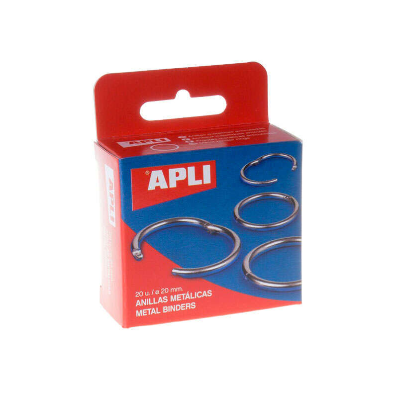 Apli Pack de 20 Anillas Metalicas Articuladas Ø20 mm Apli Pack de 20 Anillas Metalicas Articuladas Ø20 mm