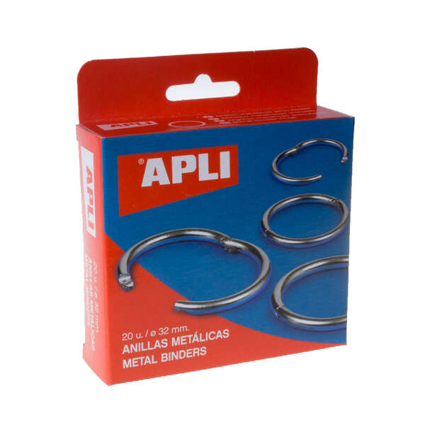 Apli Pack de 20 Anillas Metalicas Articuladas Ø32 mm Apli Pack de 20 Anillas Metalicas Articuladas Ø32 mm