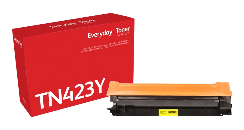 Xerox Everyday Brother TN421/TN423/TN426 Amarillo Cartucho de Toner Generico - Reemplaza TN421Y/TN423Y/TN426Y