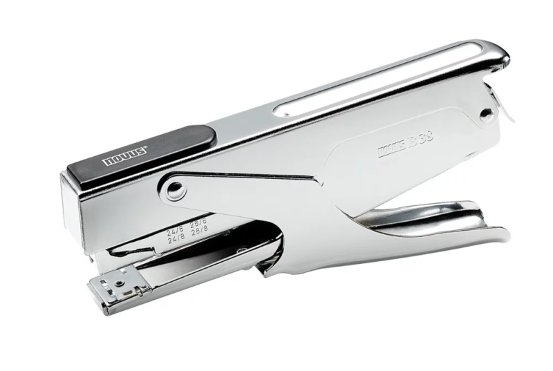 Novus B 38 Grapadora de Tenaza - Hasta 40 Hojas - Para Grapas 24/6-24/8 y 26/6-26/8 - Grapado Temporal y Permanente - Color Cromado Novus B 38 Grapadora de Tenaza - Hasta 40 Hojas - Para Grapas 24/6-24/8 y 26/6-26/8 - Grapado Temporal y Permanente - Color Cromado