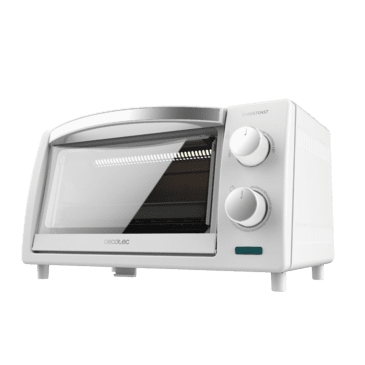 Cecotec Bake&Toast 1000 White Horno Sobremesa 800W - Capacidad 10L - Calefactores de Cuarzo - Temporizador - Temperatura Regulable - Puerta de Doble Cristal