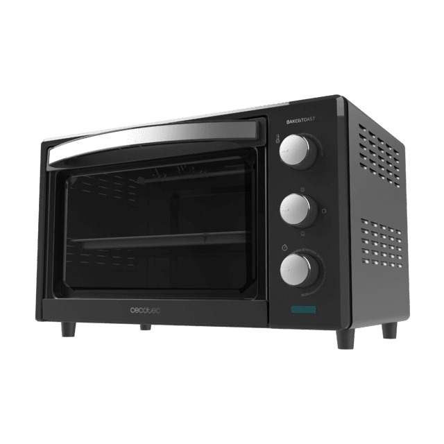 Cecotec Bake&Toast 2400 Black Horno Sobremesa 24L 1500W - 3 Modos de Calor - Temporizador - Temperatura Regulable - Puerta de Doble Cristal