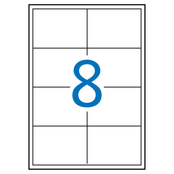 Apli Etiquetas Blancas Permanentes para Laser 97.0 x 67.7mm 250 Hojas