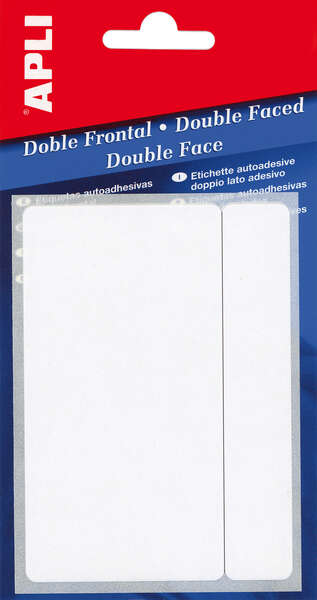 Apli Etiquetas Doble Frontal Blancas 38.0 x 102.0mm