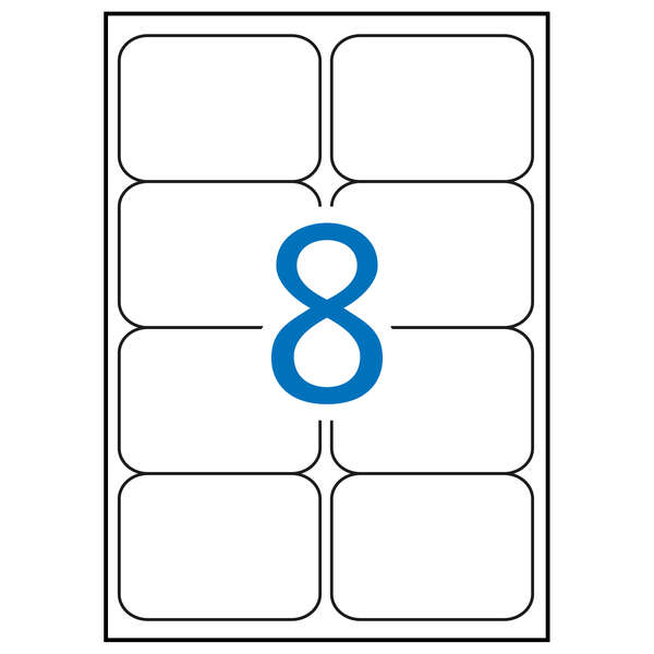 Apli Etiquetas Naranja Fluorescente Permanentes 99.1 x 67.7mm 20 Hojas