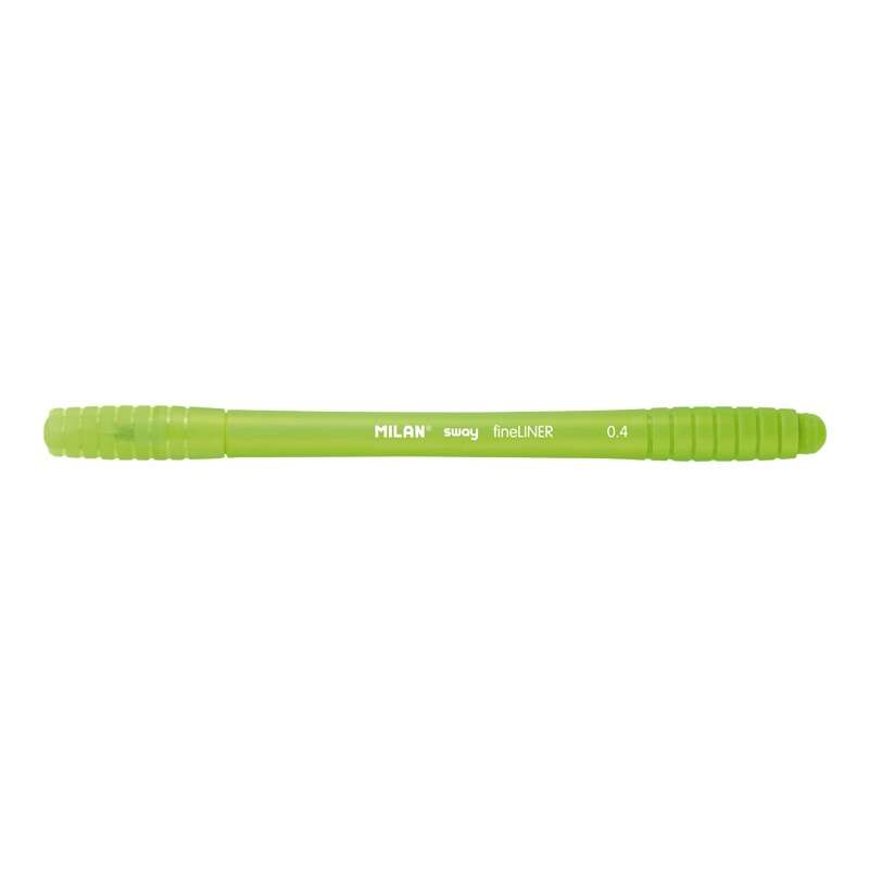 Milan Sway Fineliner Rotulador - Punta Fina 0.4mm - Ergonomico - Tinta al Agua - Color Verde Claro