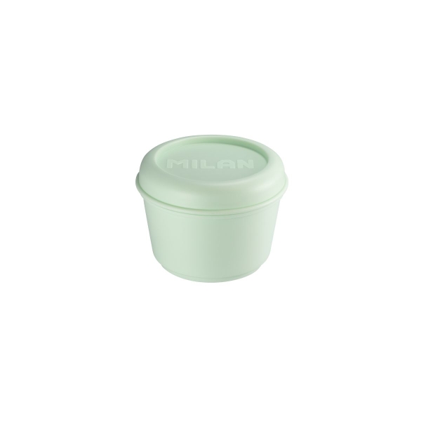 Milan Coleccion 430 Fiambrera Redonda 0.25L - Apta para Microondas, Lavavajillas y Congelador - Libre de BPA - Medidas 10 Ã? x 7cm - Color Verde