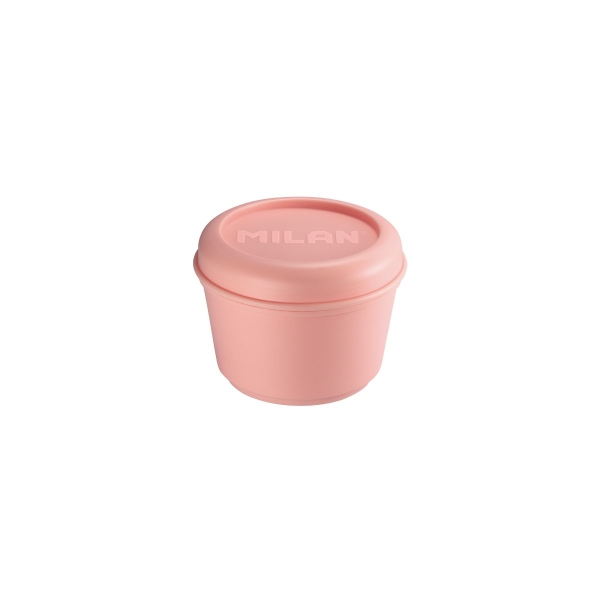 Milan Coleccion 430 Fiambrera Redonda 0.25L - Apta para Microondas, Lavavajillas y Congelador - Libre de BPA - Medidas 10 Ã? x 7cm - Color Rosa