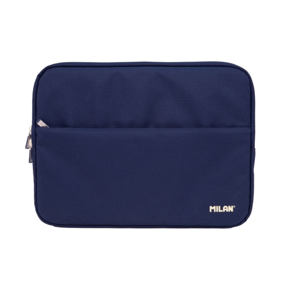 Milan Coleccion 430 Funda para Portatil hasta 13\" - Forro Atercipelado - Bolsillo Delantero - Cierre de Cremallera - Color Azul Marino