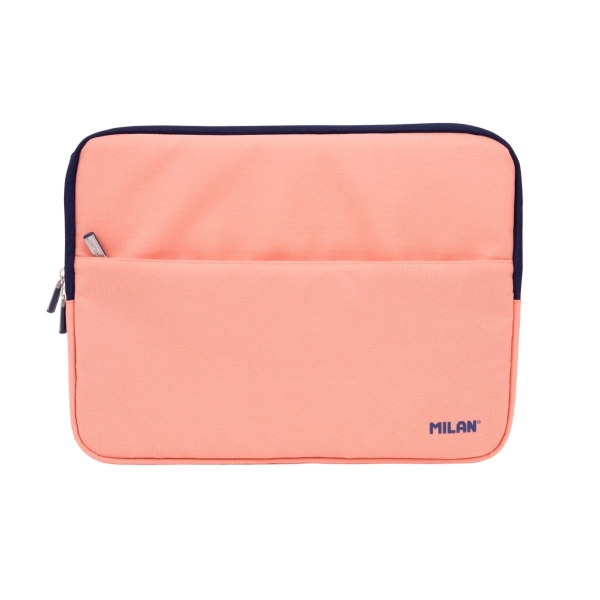 Milan Coleccion 430 Funda para Portatil hasta 13\" - Forro Atercipelado - Bolsillo Delantero - Cierre de Cremallera - Color Rosa