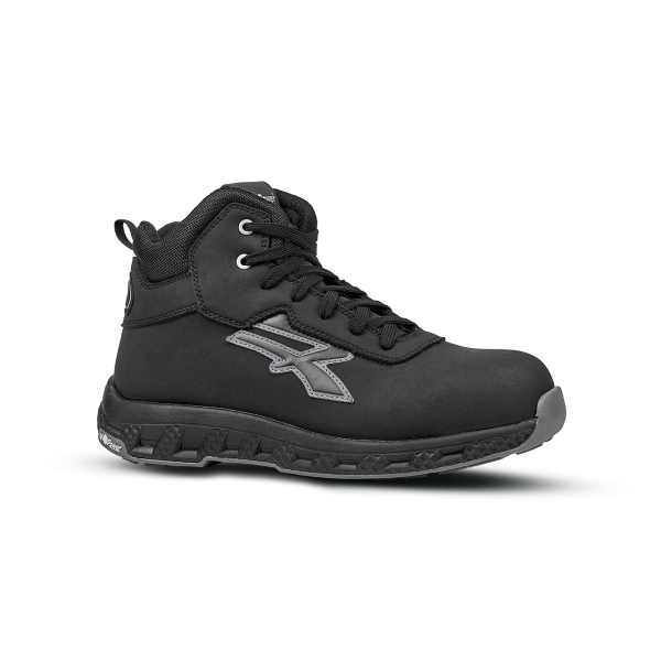 Upower Phoenix ESD Calzado de Seguridad Alto - Talla 40 - Hidrofugo, Resistente al Desgaste, Puntera Fibertoe, Plantilla Antiperforacion Ultraligera, Proteccion S3S CI HI HRO FO SR - Color Negro