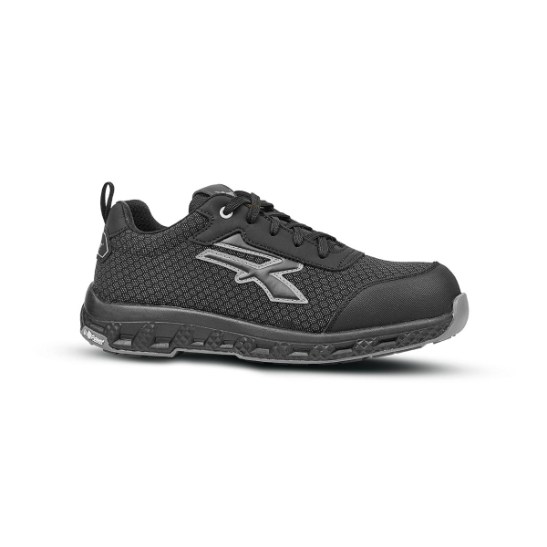 Upower Jester ESD Calzado de Seguridad - Talla 46 - Resistente a la Abrasion e Hidrofugo, Puntera Fibertoe, Plantilla Antiperforacion Ultraligera, Suela EVA con Caucho, Proteccion S3S CI HI HRO FO SR - Color Gris Oscuro