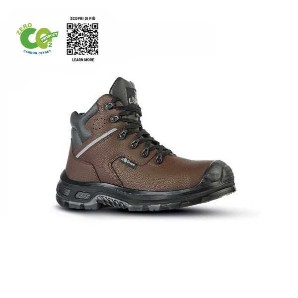 Upower Lancaster UK S ESD Calzado de Seguridad - Talla 43 - Puntera AirToe Composite, Sistema Antiperforacion, Forro Transpirable, Suela Antideslizante, Proteccion S3S CI FO SR - Color Marron