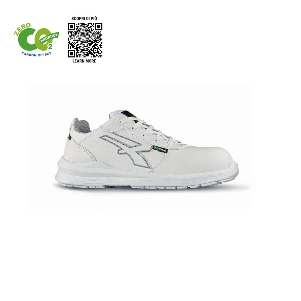 Upower Maple S ESD Calzado de Seguridad Ecologicos - Talla 39 - Puntera AirToe Composite, Antiperforacion, Resistente al Agua, Suela Antideslizante - Color Blanco