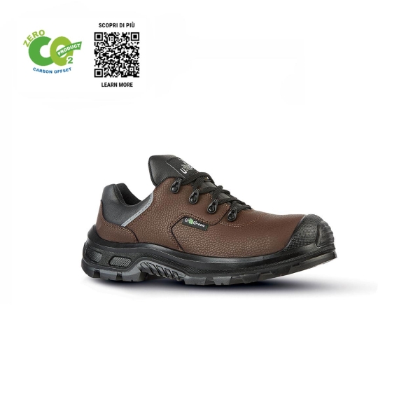 Upower Mojave UK S ESD Zapato de Seguridad - Talla 36 - Puntera AirToe Composite, Antiperforacion, Microfibra Reciclada, Transpirable, Suela Antideslizante, Proteccion S3S CI FO SR - Color Marron