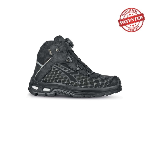Upower Kora S Zapato de Seguridad Alto - Talla 42 - Resistente a la Abrasion, Repelente al Agua, Forro Gore-Tex, Puntera Aluminio, Proteccion S7S CI HI HRO FO SR - Color Gris Oscuro