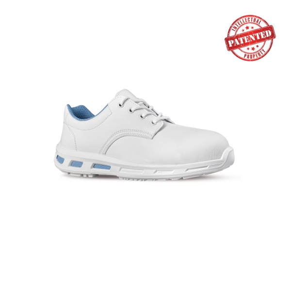 Upower Zelda O Calzado de Seguridad Bajos - Talla 37 - Puntal de Composite, Suela Antideslizante, Proteccion S2 FO SR - Color Blanco