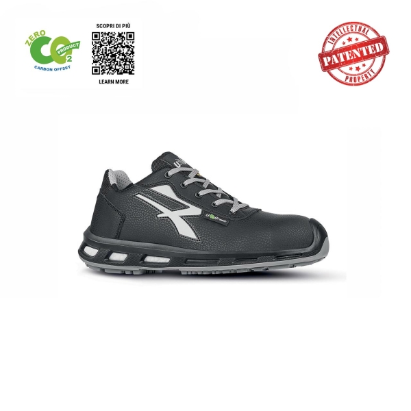 Upower Aspen UK S ESD Calzado de Seguridad Ecologicos - Talla 36 - Puntera AirToe Aluminium, Antiperforacion, Suela PU, Transpirables, Antideslizantes, Proteccion S3S CI FO SR - Color Negro