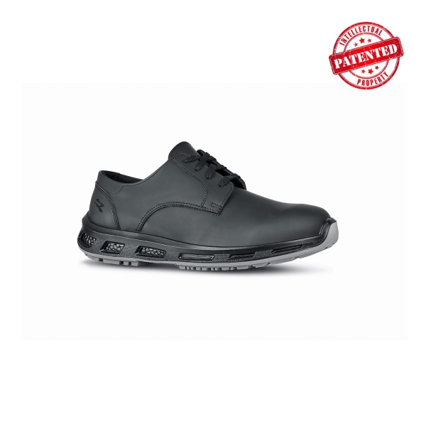 Upower Greg O ESD Calzado de Seguridad Bajos - Talla 35 - Parte Superior Hidrofuga, Suela de Poliuretano con Amortiguacion, Proteccion 02 FO SR, Ligeros y Comodos - Color Gris Oscuro