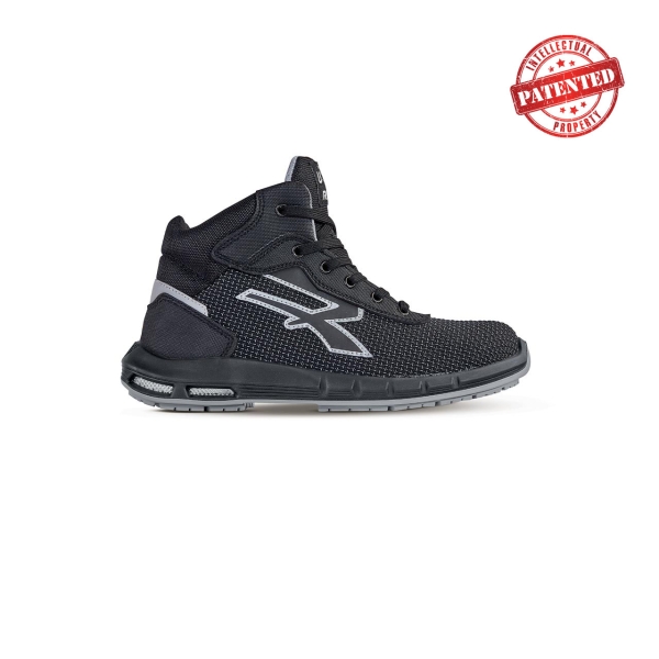 Upower Velar Plus S ESD Zapato Alto de Seguridad - Talla 40 - Puntera AirToe Aluminium, Antipinchazos, Alta Resistencia a la Abrasion, Suela PU/PU High Rebound, Proteccion S3S CI FO SR - Color Gris Oscuro