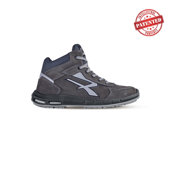 Upower Merak Plus S ESD Calzado de Seguridad Altos - Talla 40 - Cuero Nubuck Resistente, Puntera de Aluminio, Hidrofugos, Antiarrugas, Suela Antideslizante, Proteccion S3S CI FO SR - Color Gris Oscuro