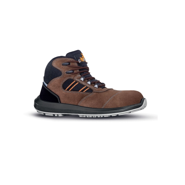 Upower Bonde S Calzado de Seguridad Botines - Talla 42 - Airnet Gamuza Suave, Hidrofugos, AirToe Composite, Antiperforacion, Antideslizante, Proteccion S3S FO SR - Color Marron