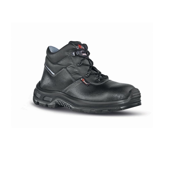 Upower Jena RS S Calzado de Seguridad Botines - Talla 38 - Empeine Piel Hidrofugo, Inserciones Mesh Transpirable, Puntal AirToe Composite, Antiperforacion, Antideslizante, Suela Resistente, Proteccion S3S FO SR - Color Negro