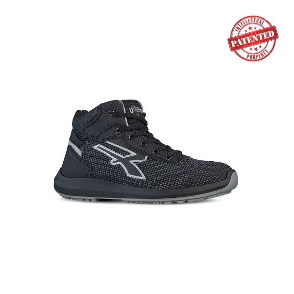 Upower Velar S ESD Calzado de Seguridad - Talla 36 - Puntera AirToe Aluminium, Antipinchazos, Resistente a la Abrasion, Alta Transpirabilidad, Suela PU/PU High Rebound - Color Negro