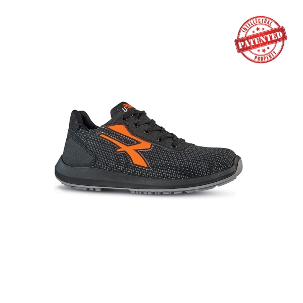 Upower Taurus S ESD Calzado de Seguridad - Talla 46 - Puntera AirToe Aluminium, Antipinchazos, Resistente a la Abrasion, Alta Transpirabilidad, Proteccion S3S CI FO SR - Color Gris Oscuro/Naranja