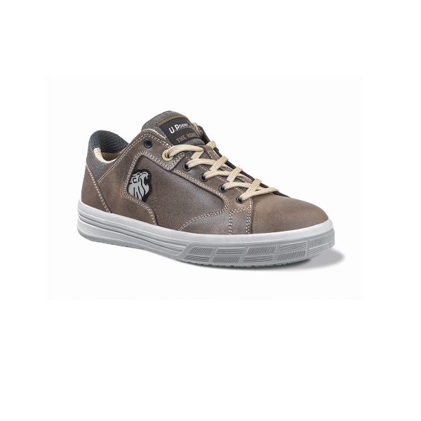 Upower Savana S Calzado de Seguridad Bajos - Talla 42 - Empeine Piel Engrasada Hidrofuga, Puntal Aluminio Antipinchazos, Suelas Antideslizantes, Proteccion S3S FO SR - Color Marron