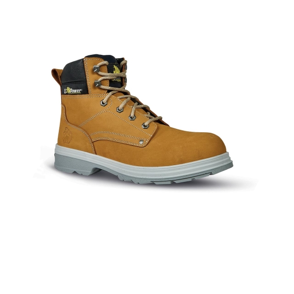 Upower Taxi L Botines de Seguridad - Talla 39 - Empeine Nubuck Hidrofugo, Puntal Composite, Antiperforacion Acero Inoxidable, Suela Antideslizante, Proteccion S3 FO SR - Color Beige