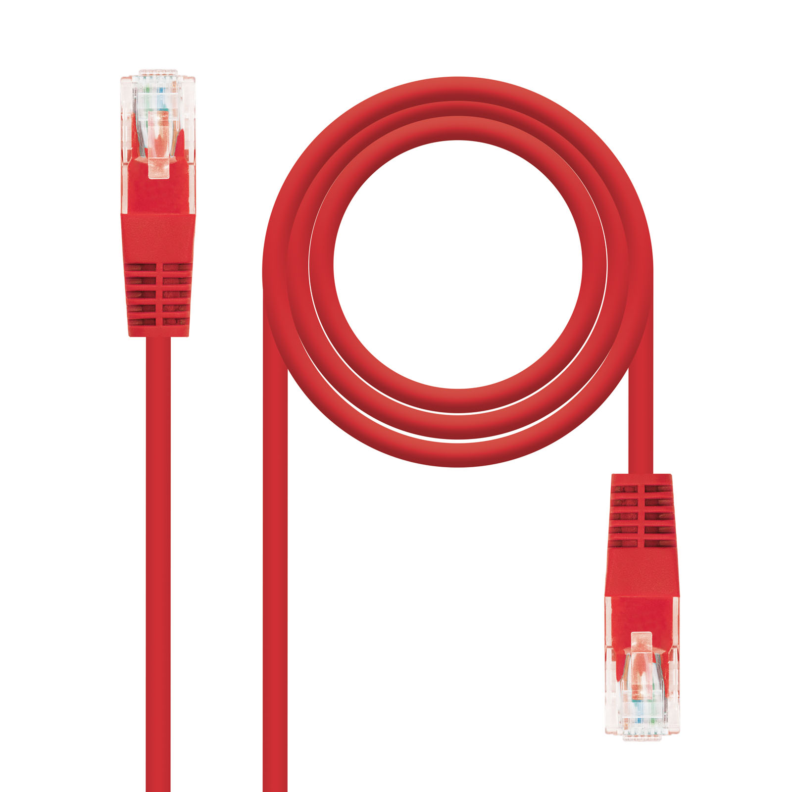 Nanocable Cable de Red Latiguillo Cruzado RJ45 Cat.5e UTP AWG24 10m - Color Rojo
