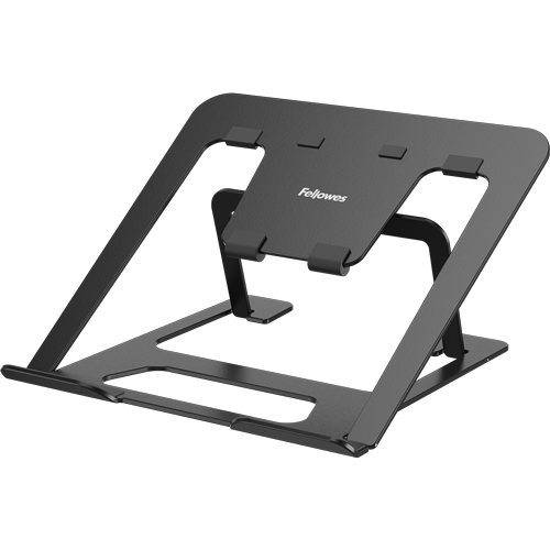Fellowes Alumia Elevador para Portatil hasta 15\" - 6 Ajustes de Altura - Fabricado en Aluminio - Base Antideslizante - Color Negro