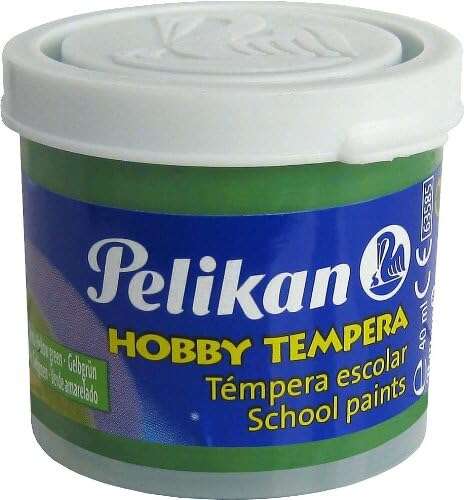 Pelikan Tempera Escolar Frasco 40ml - Facil de Lavar - Ideal para Actividades Escolares - Color Verde