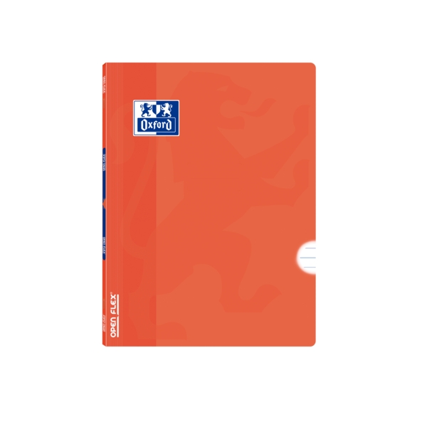 Oxford School Classic Openflex Libreta Grapada A5+ 48 Hojas 1 Linea con Margen - Tapa de Plastico Translucido - Ideal para Estudiantes - Color Naranja