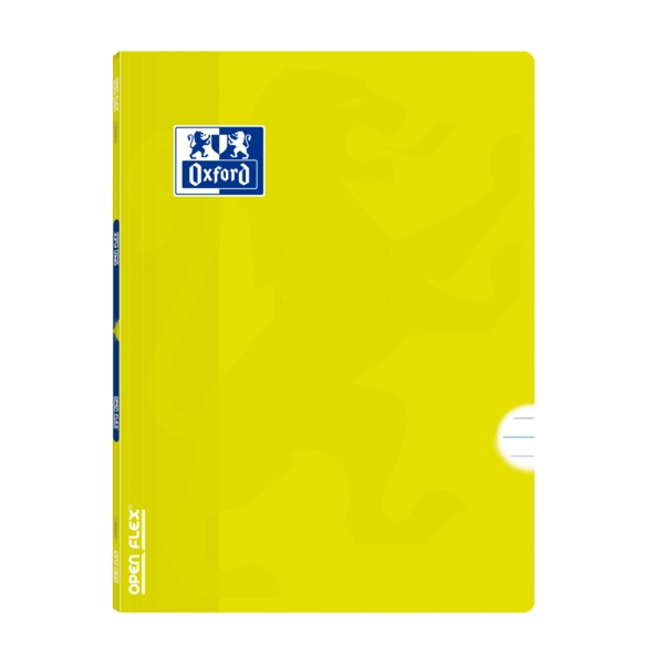 Oxford School Classic Openflex A4 - Tapa de Plastico Resistente - Libreta Grapada - 1 Linea con Margen - 48 Hojas - Color Lima