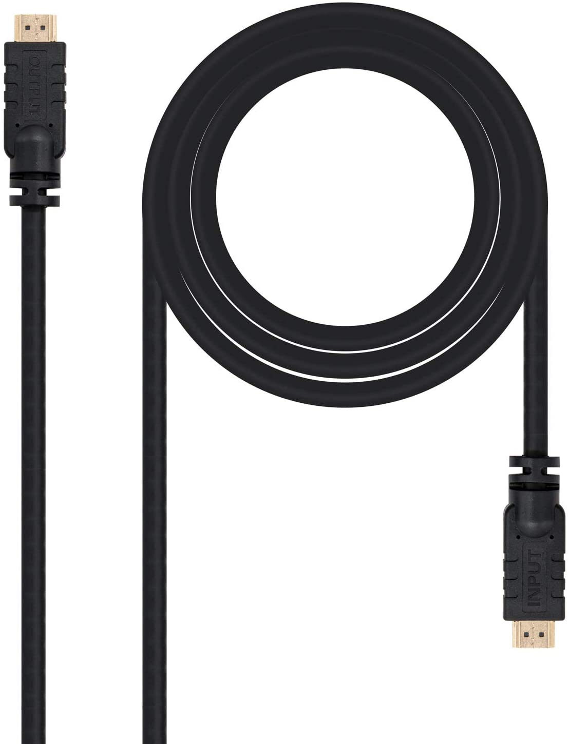 Nanocable Cable HDMI v1.4 con Repetidor Macho a HDMI v1.4 Macho 30m - Alta Velocidad - Color Negro
