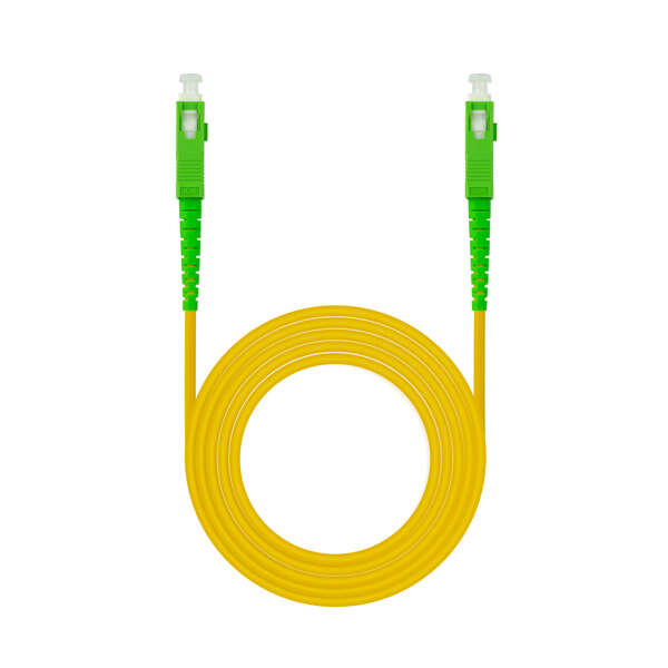 Nanocable Cable Fibra SC/APC-SC/APC Monomodo LSZH 2m - Color Amarillo