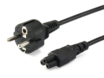 Equip Cable de Alimentacion C5 a Schuko Hembra/Macho - Longitud 1.8m - Color Negro