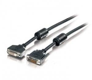 Equip Cable DVI-D Macho a DVI-D Hembra - Admite 2048 x 1536 y Pantalla Ancha 1920 x 1200 - Longitud 3 m.