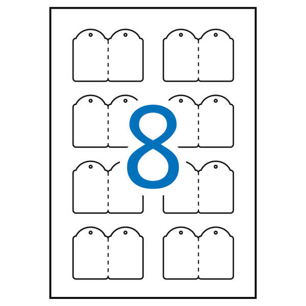 Apli Etiquetas Colgantes Imprimibles 36.0 x 53.0mm 10 Hojas