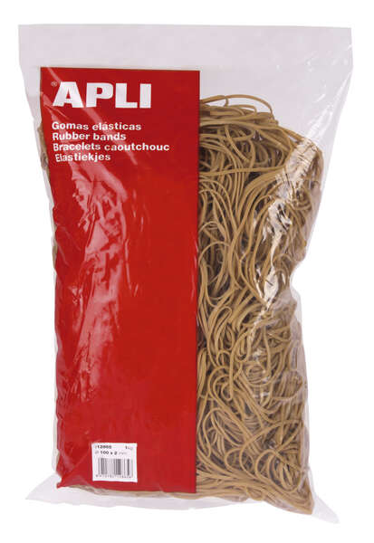 Apli Gomas Elasticas de Caucho Natural - Ø 200 x 10mm - Gran Elasticidad y Resistencia - Contenido 1kg